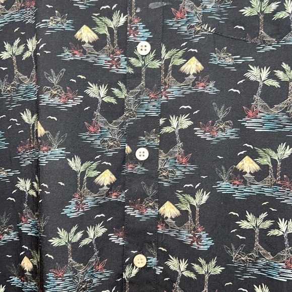 Marine Layer Short Sleeve Camp Shirt Size M/L Black Multi Color NWOT - Picture 8 of 13